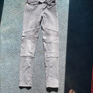 All Saints Biker Low Rise Skinny Fit Black Jeans